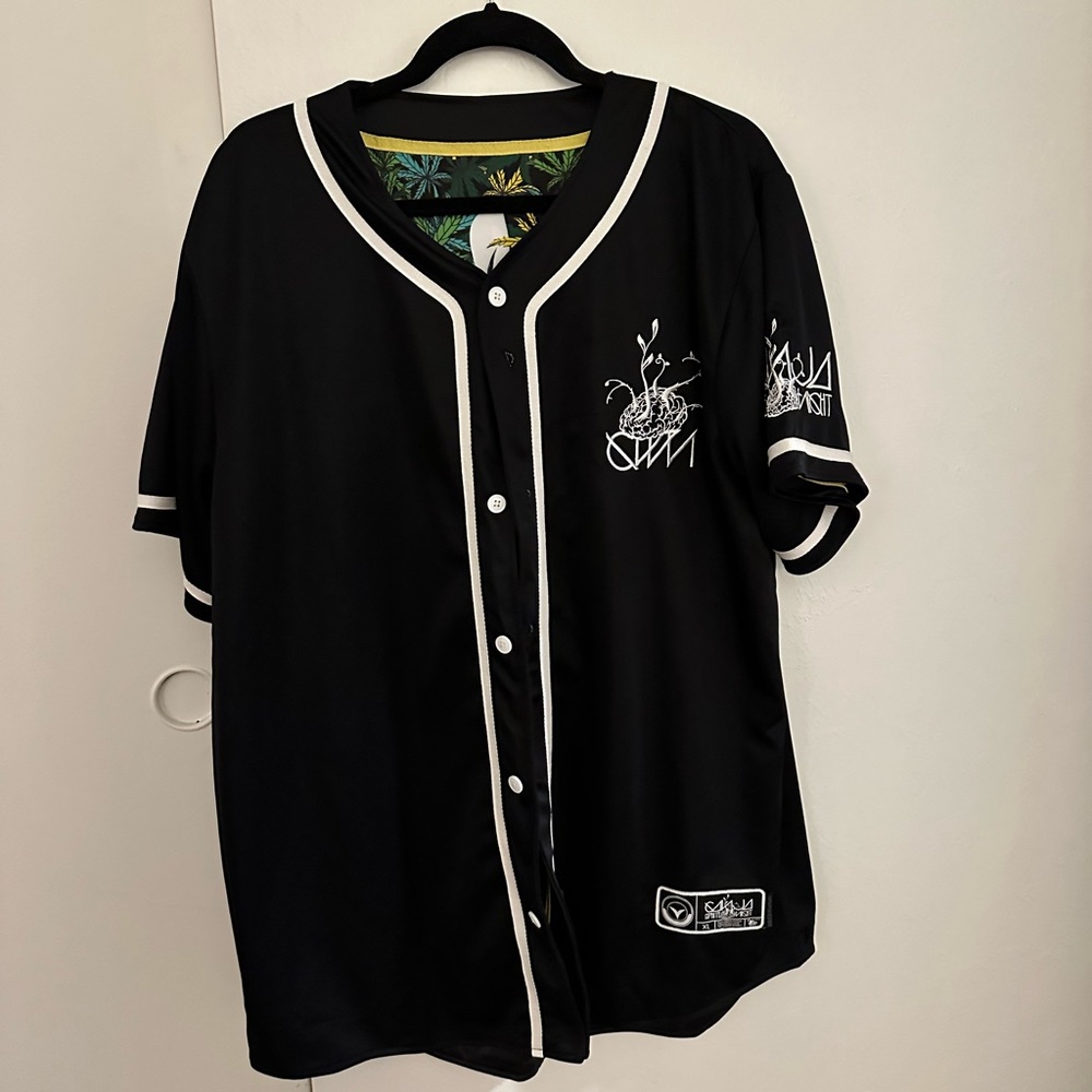 Ganja White Night Baseball Jersey